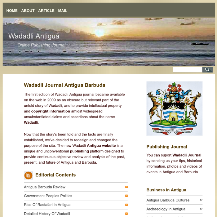 Wadadli Antigua Journal